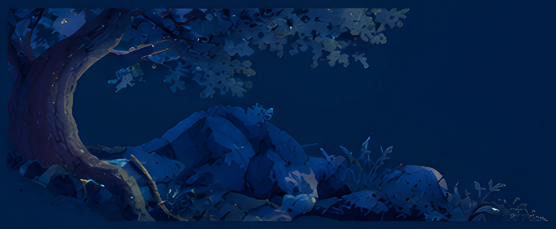 Tree and rocks